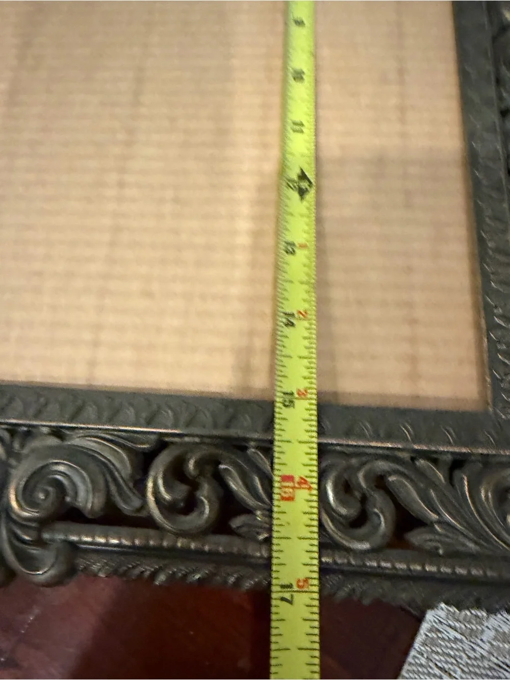 Vintage Ornate Brass Metal Picture Frame Italy